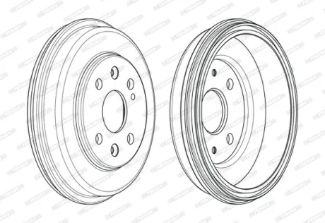 Гальмівний барабан задн MAZDA 2 1.3-1.6D 07.07- FERODO FDR329823