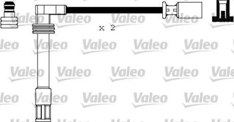VW Провода запалювання 2шт. A4/A6 1,8 95-01Passat 1,8 -00. Valeo 346126