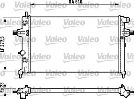 OPEL Радіатор охолодження ASTRA G 1.6,1.8 99- Valeo 732549