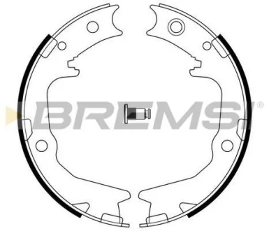 Колодки ручного гальма Outlander/Lancer/Pajero/Galant 87-13 Bremsi GF0826