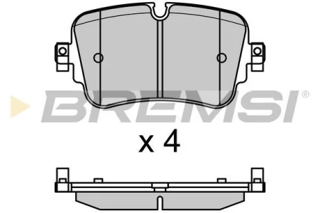 Гальмівні колодки зад. Audi A6/A7/A8/Q7/Q8/VW Touareg 18- Bremsi BP3686 (фото 1)