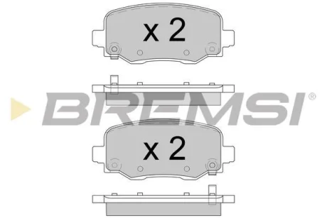 Гальмівні колодки зад. Fiat 500X/Jeep Renegade 14- (TRW) Bremsi BP3604 (фото 1)