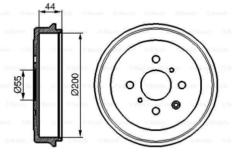 Гальмівний барабан задн CITROEN C1, C1 II PEUGEOT 107, 108 SUZUKI SPLASH, SWIFT III TOYOTA AYGO 1.0-1.5 02.05- 0 986 477 148 BOSCH 0986477148